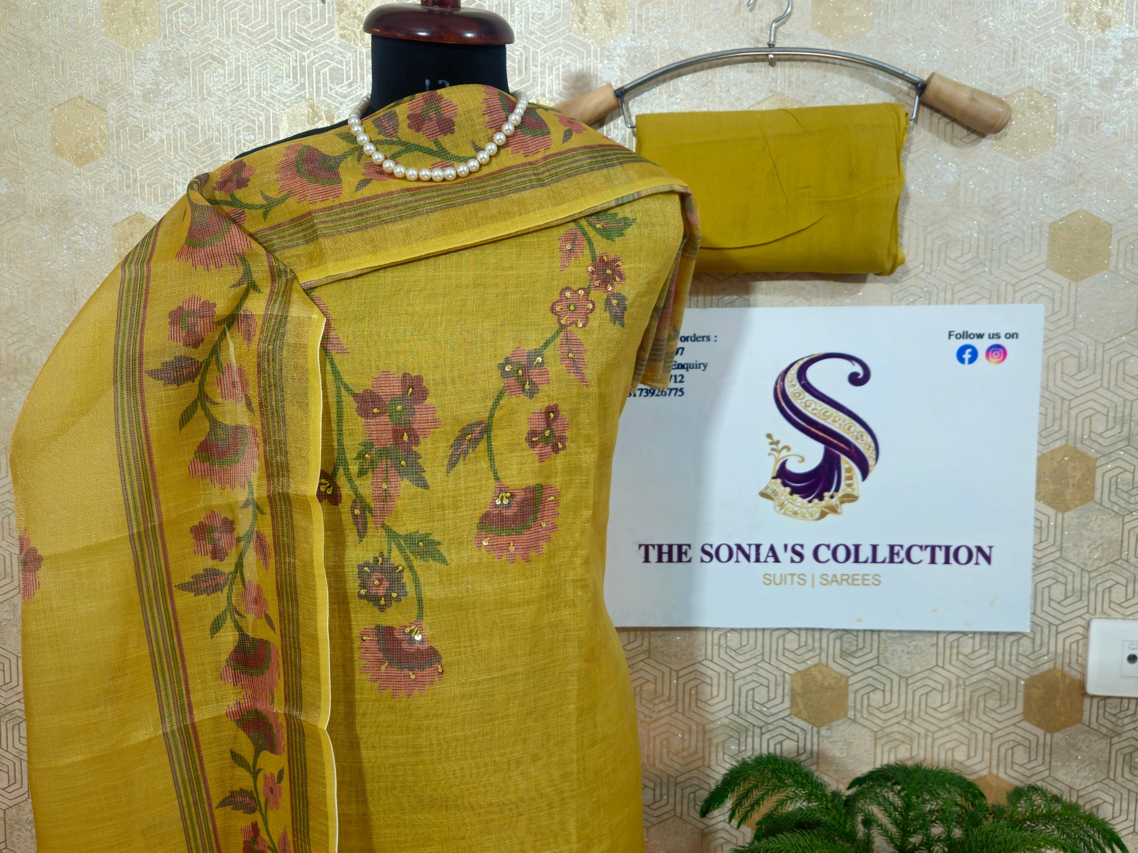 0038 - Mustard Linen Suit