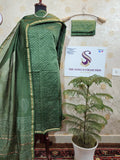 047 - Green Bagru Print Suit