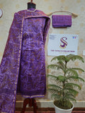 045 - Purple Bagru Print Suit