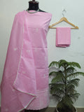 056 - Pink Cotton Embroidery Suit