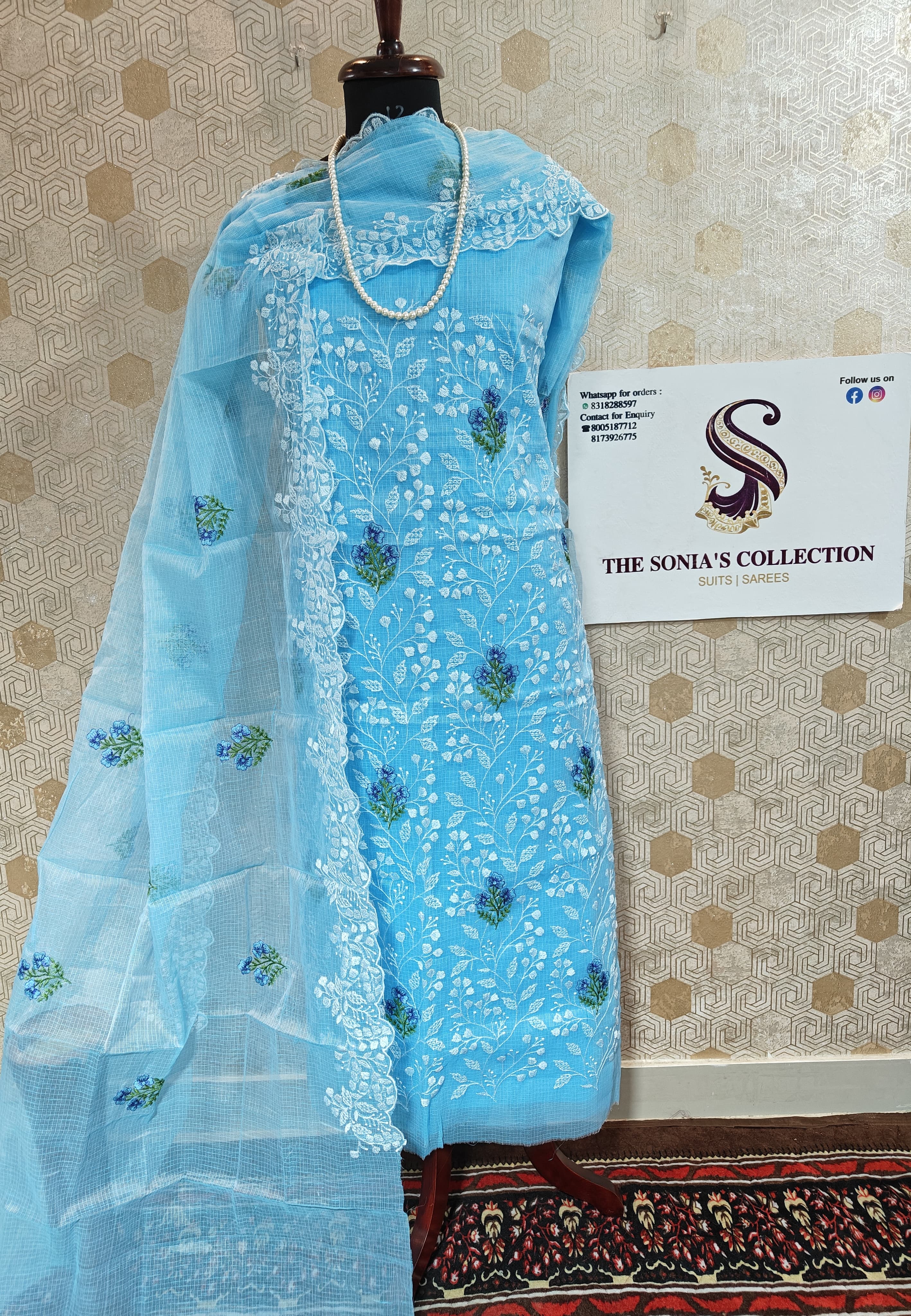 067-Sky Blue Kota Doriya Suit