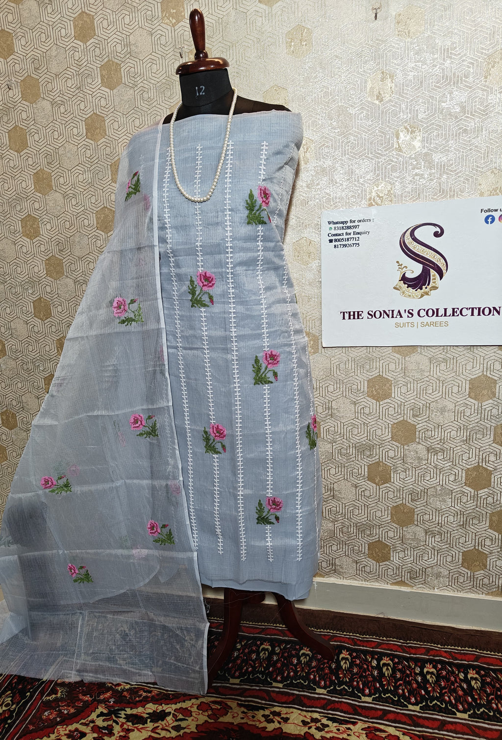 065-Grey Kota Doriya Suit