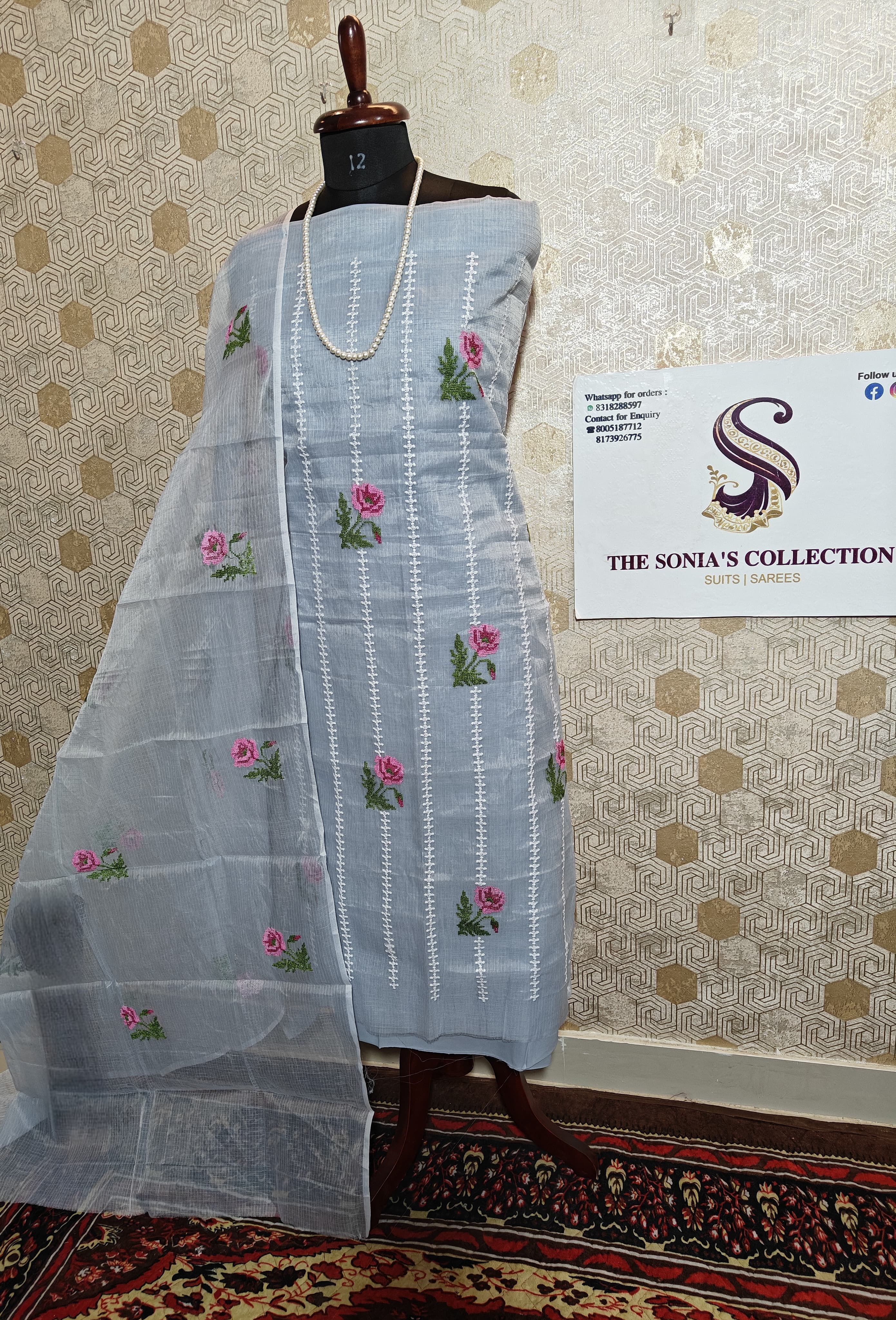 065-Grey Kota Doriya Suit
