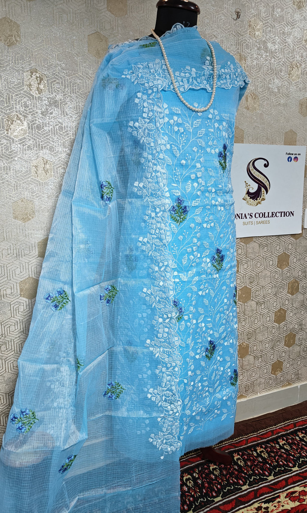 067-Sky Blue Kota Doriya Suit