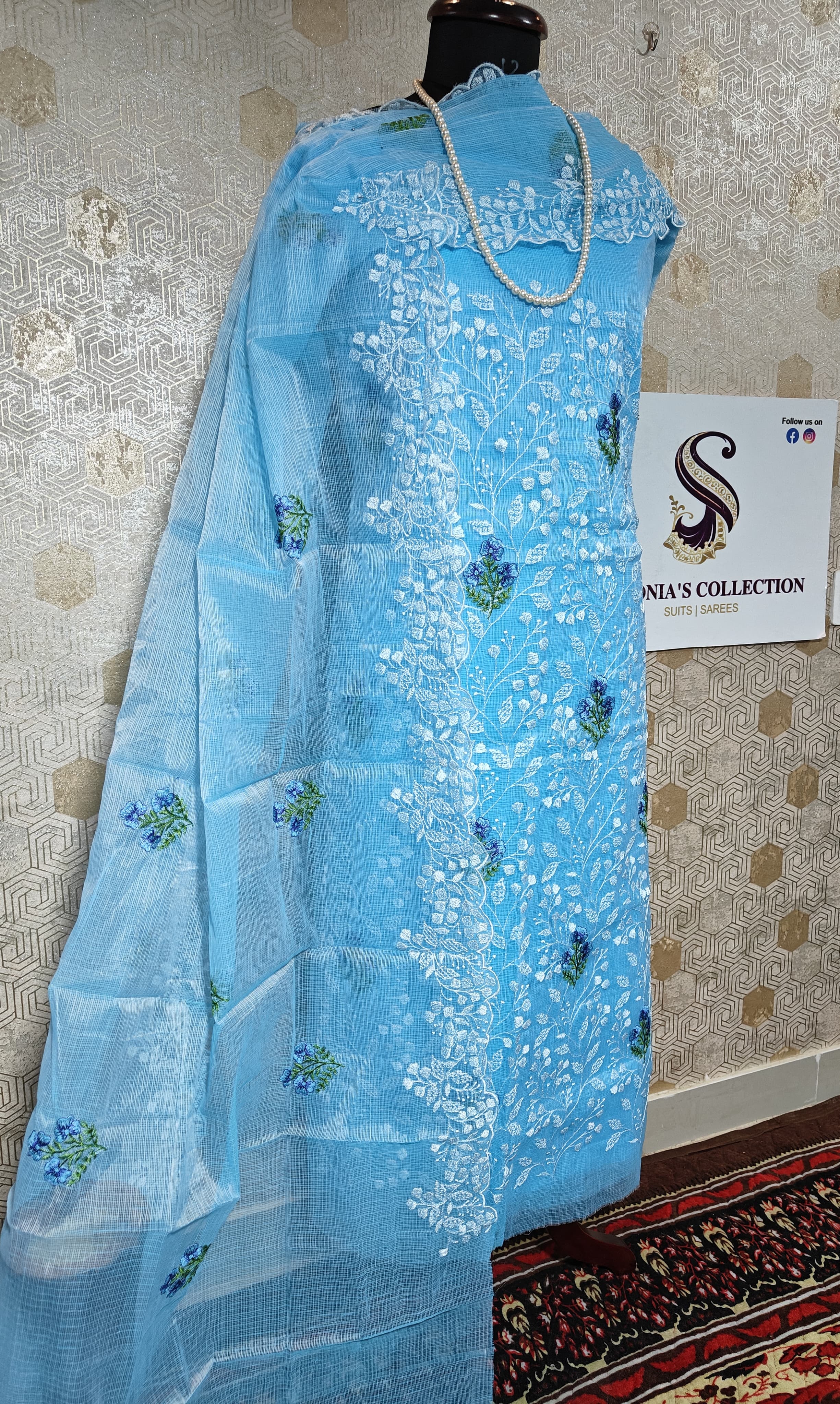 067-Sky Blue Kota Doriya Suit