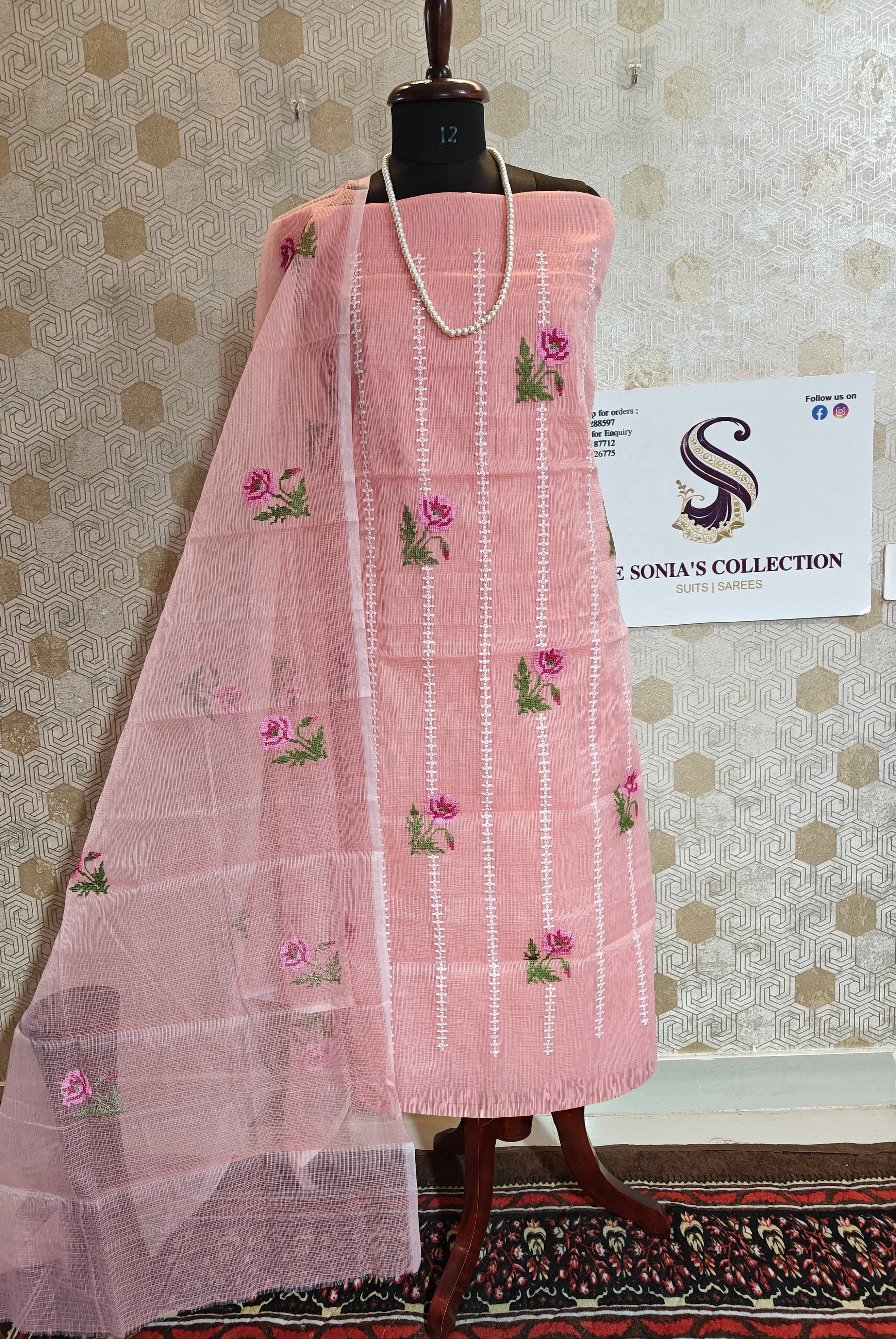 064-Peach Kota Doriya Suit