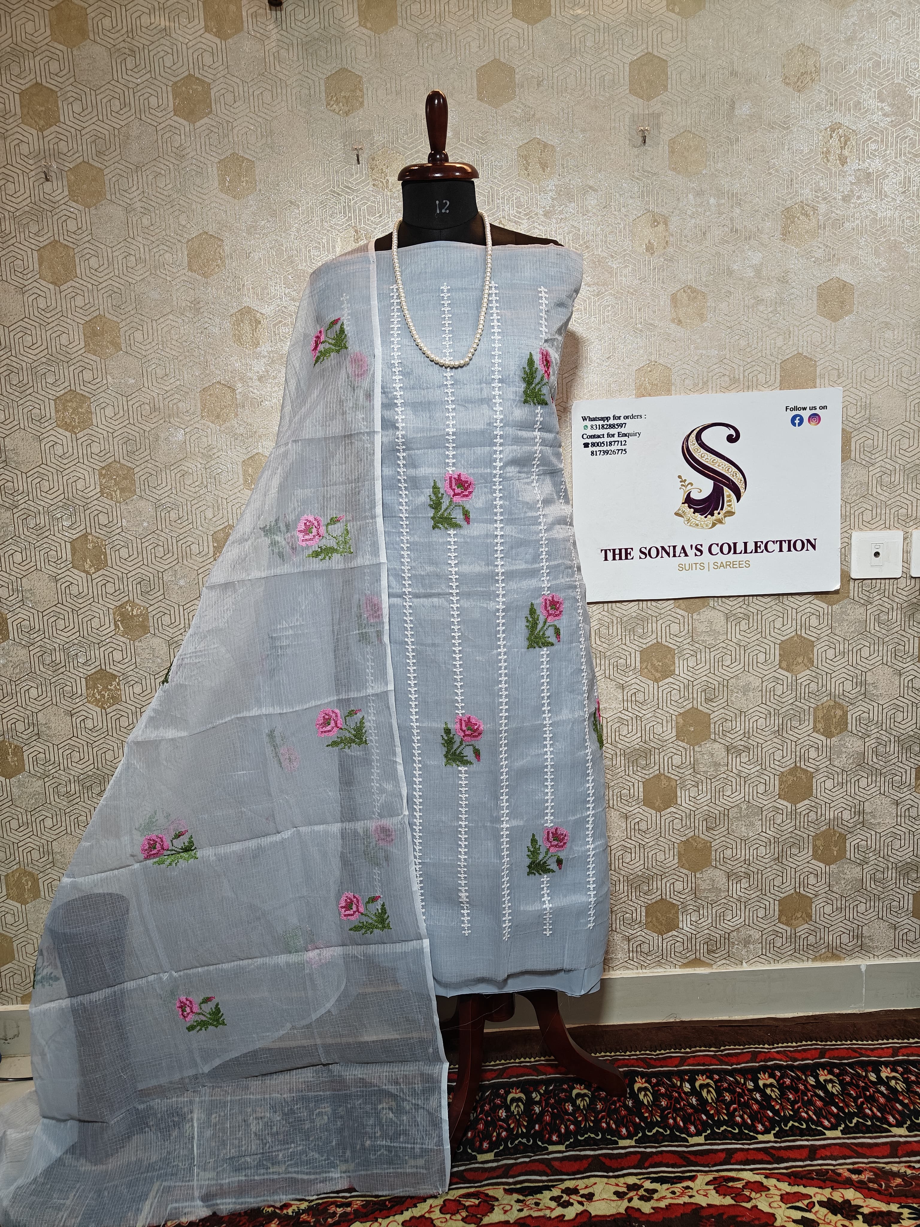 065-Grey Kota Doriya Suit
