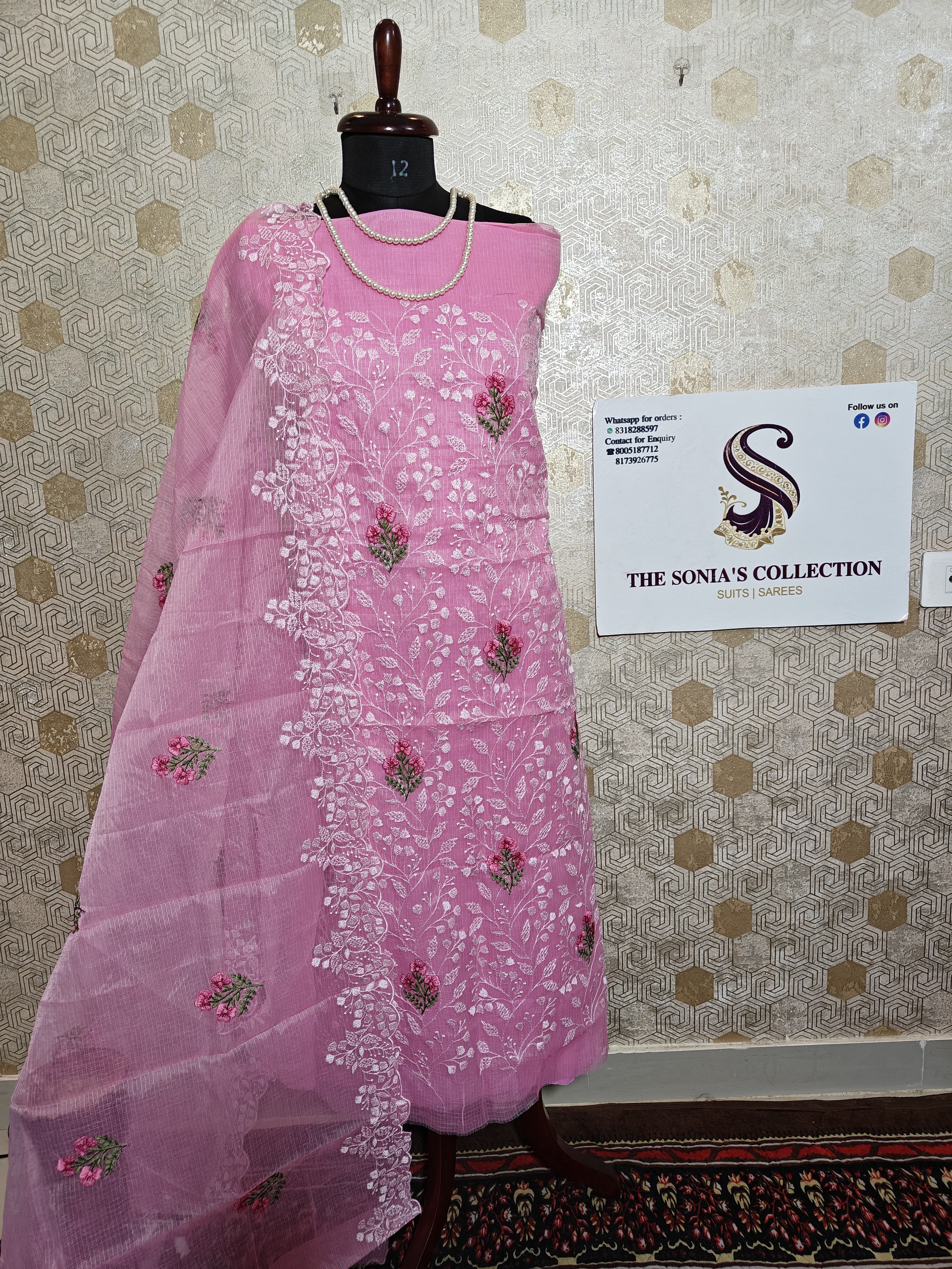 068- Pink Kota Doriya Suit