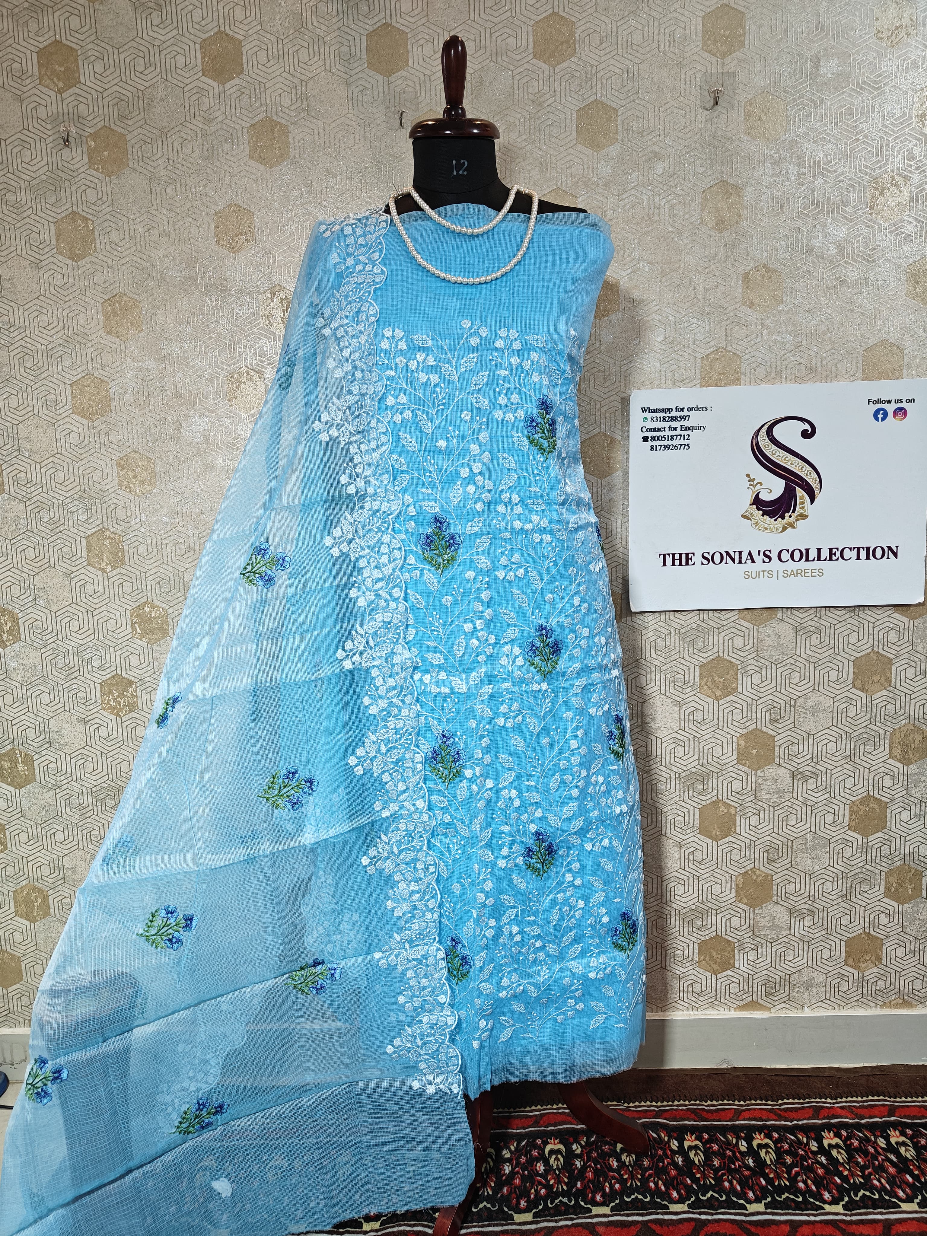 067-Sky Blue Kota Doriya Suit
