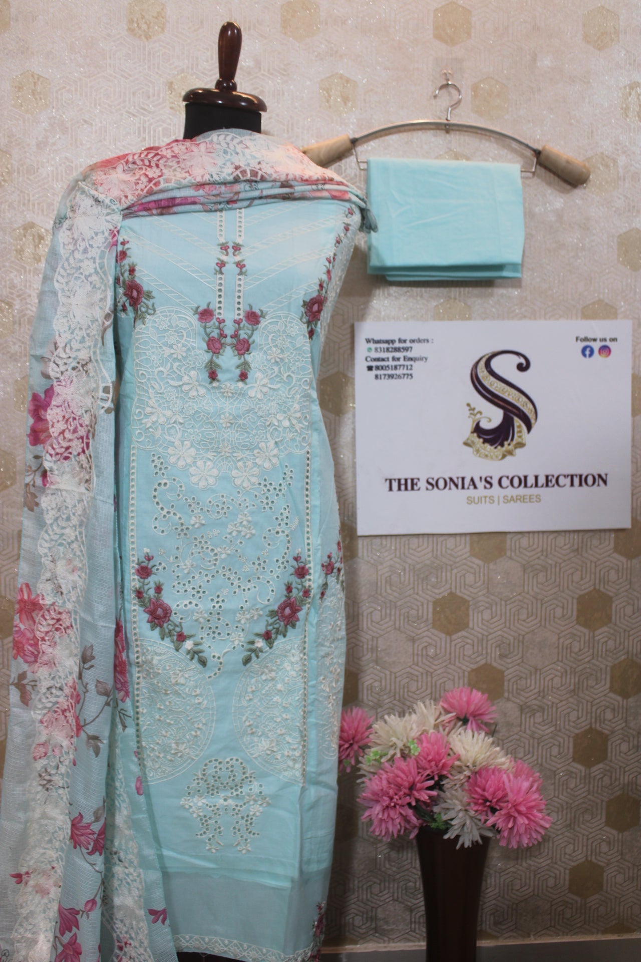 003 -  Aqua Blue Pakistani Suit