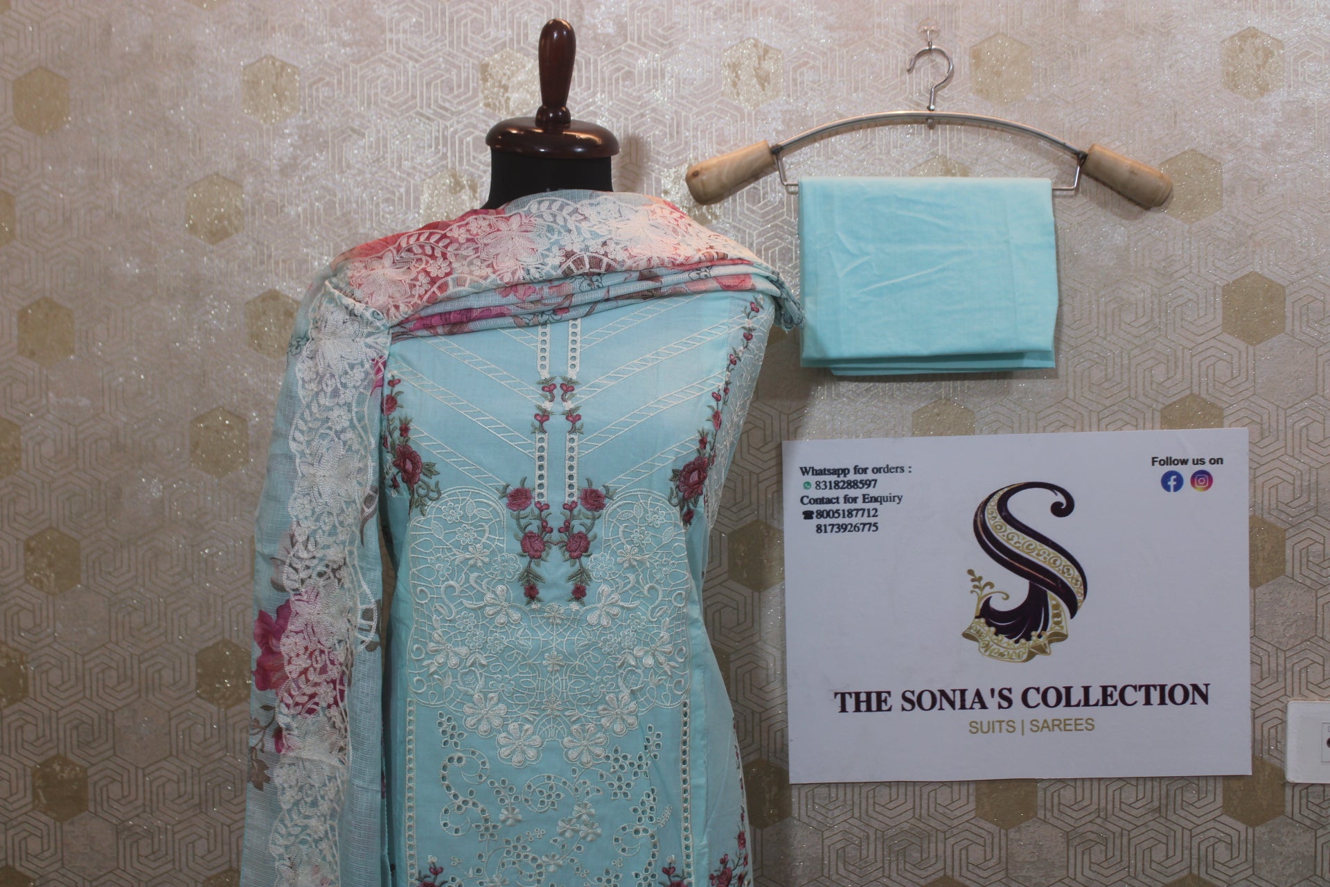 003 -  Aqua Blue Pakistani Suit