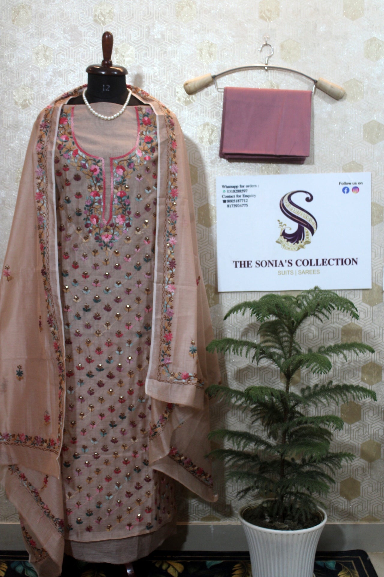 0021 - Bronze Color Chanderi Silk Suit
