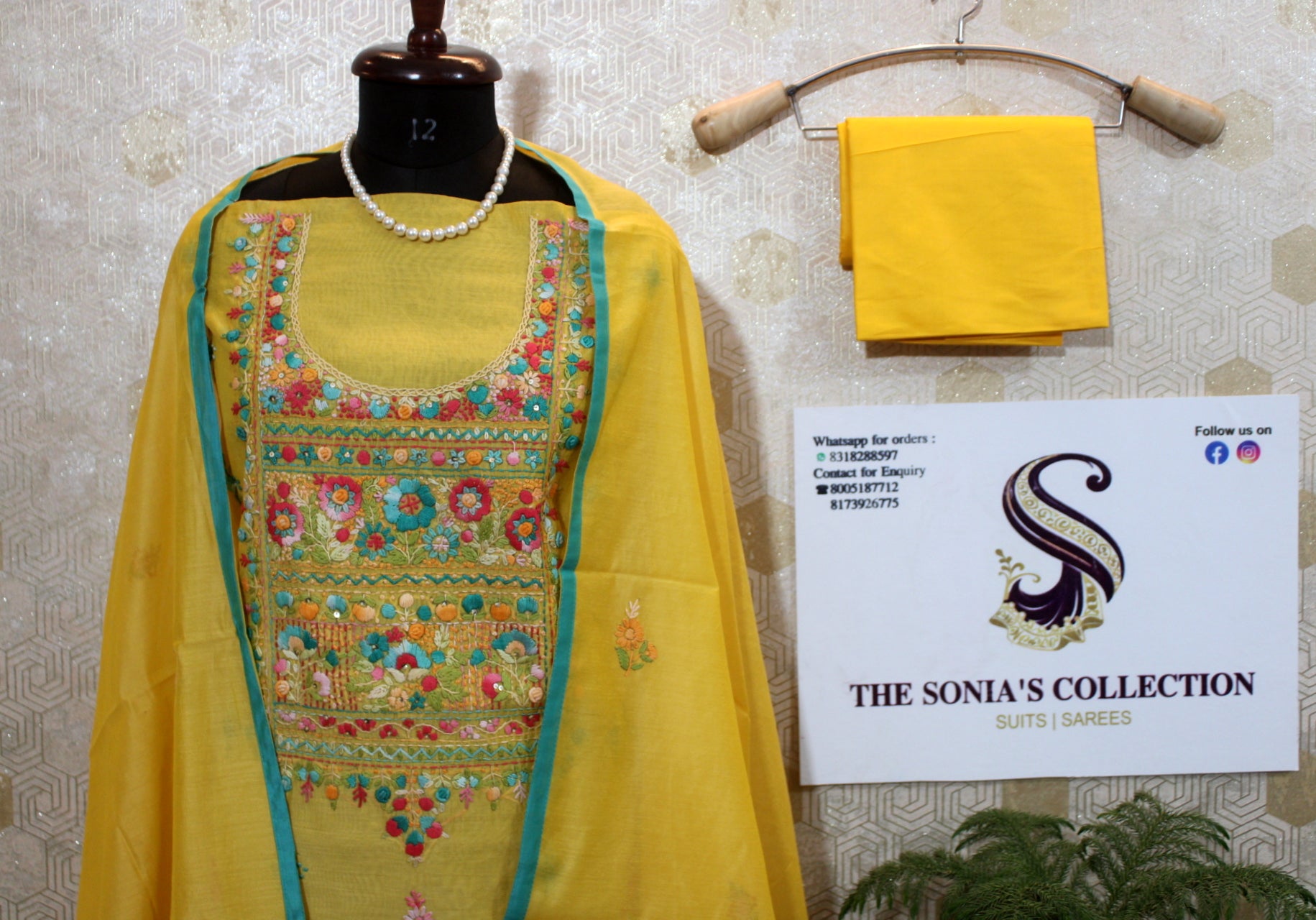 0022 - Yellow Chanderi Silk Suit