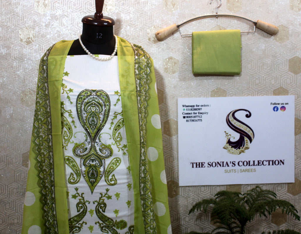 0024 - Light Green Cotton Suit