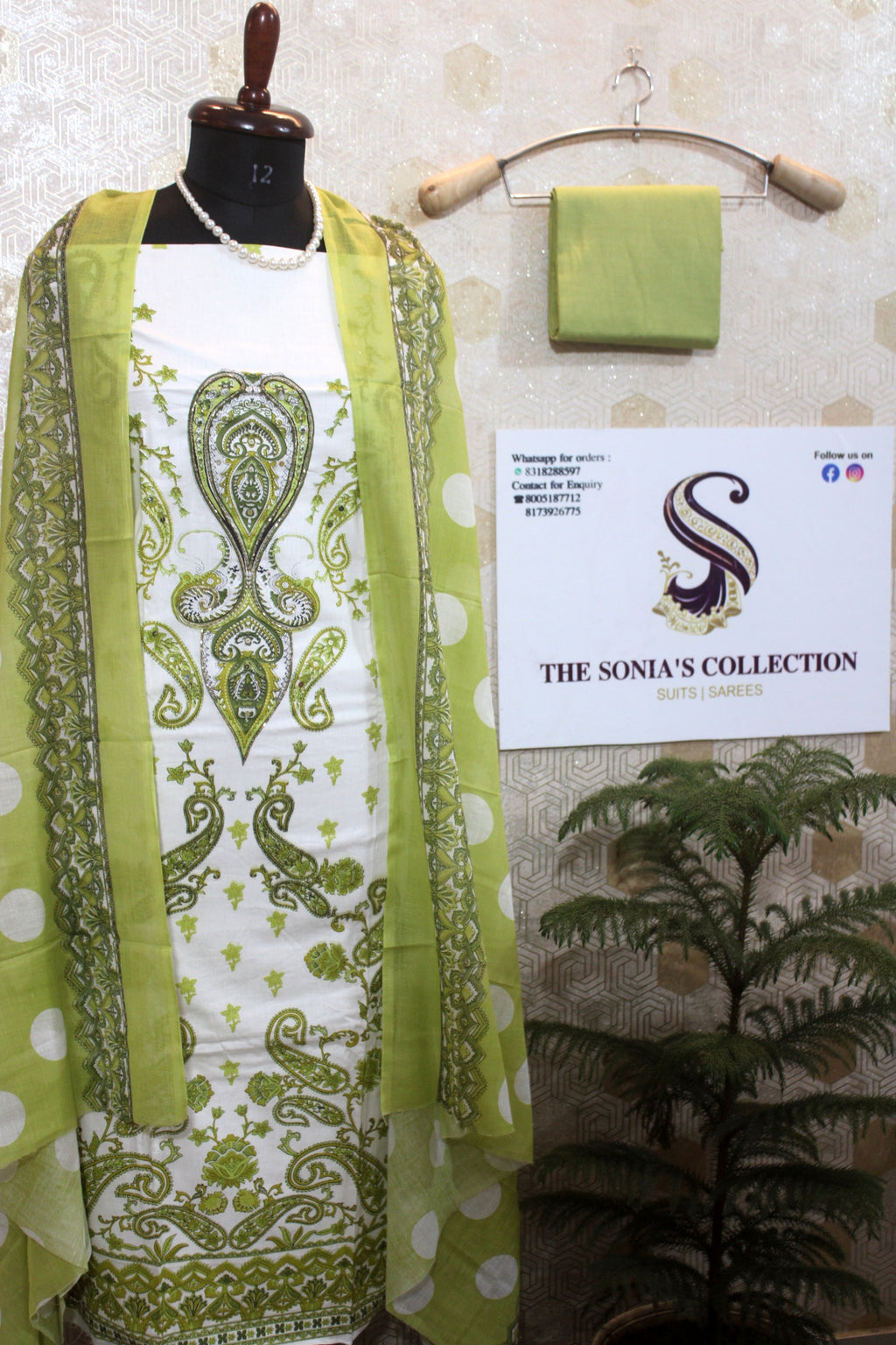 0024 - Light Green Cotton Suit