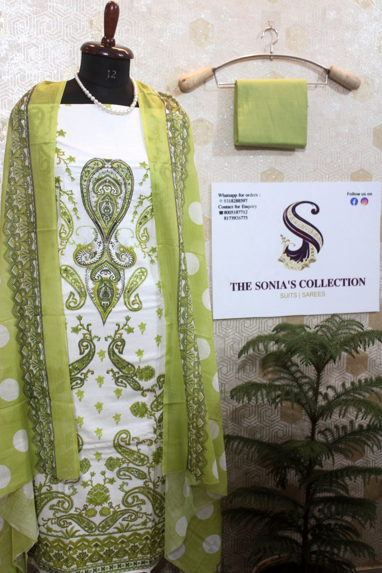 0024 - Light Green Cotton Suit