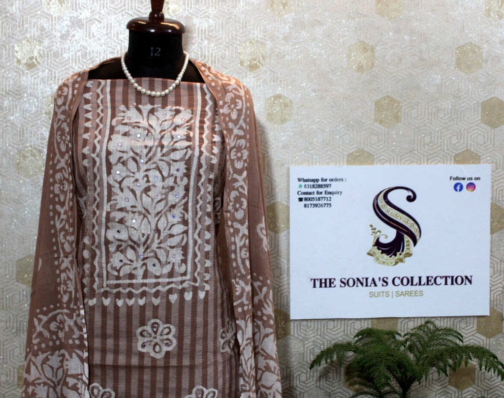 0025 - Rosy Brown Cotton Suit