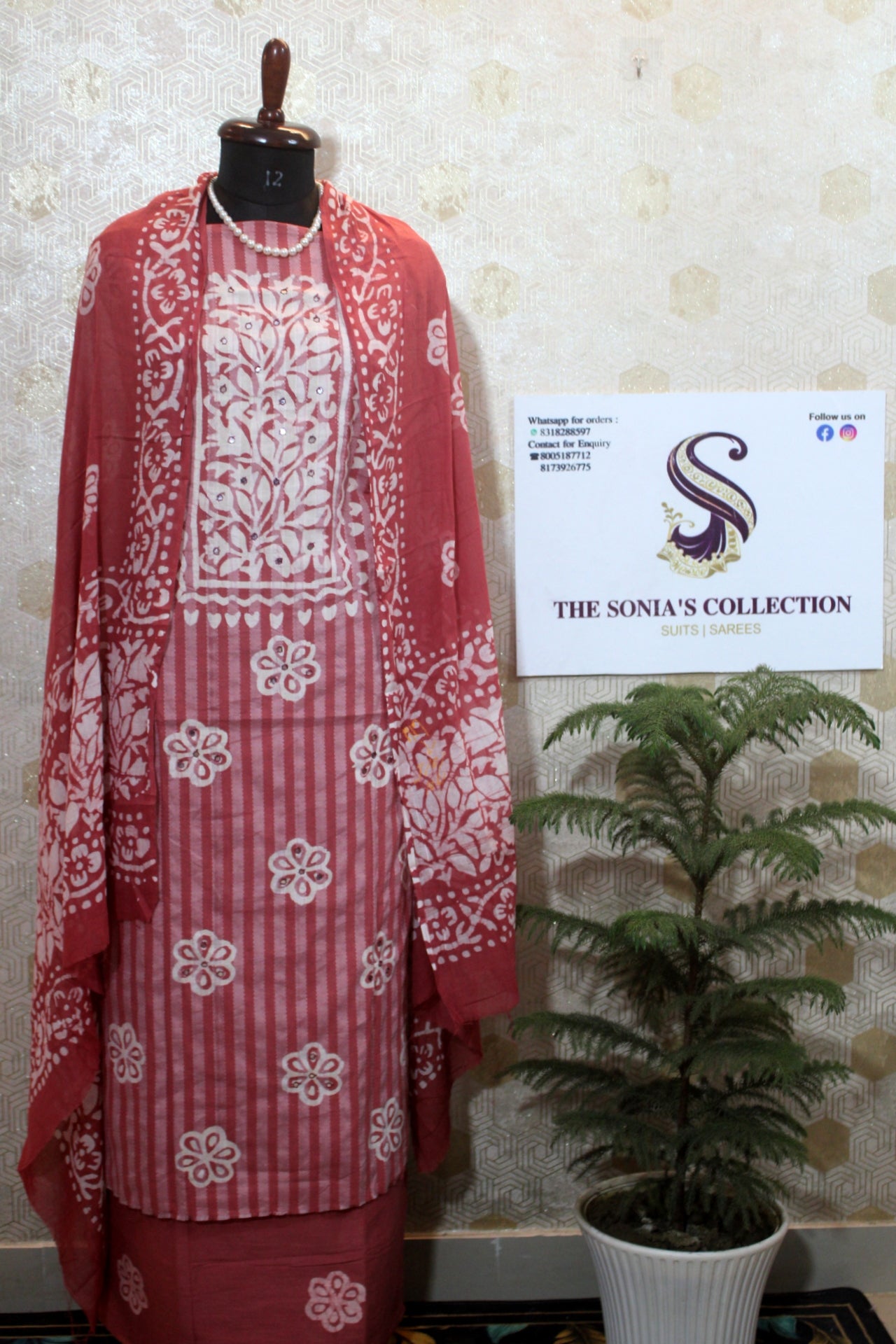 0027 - Red Cotton Suit