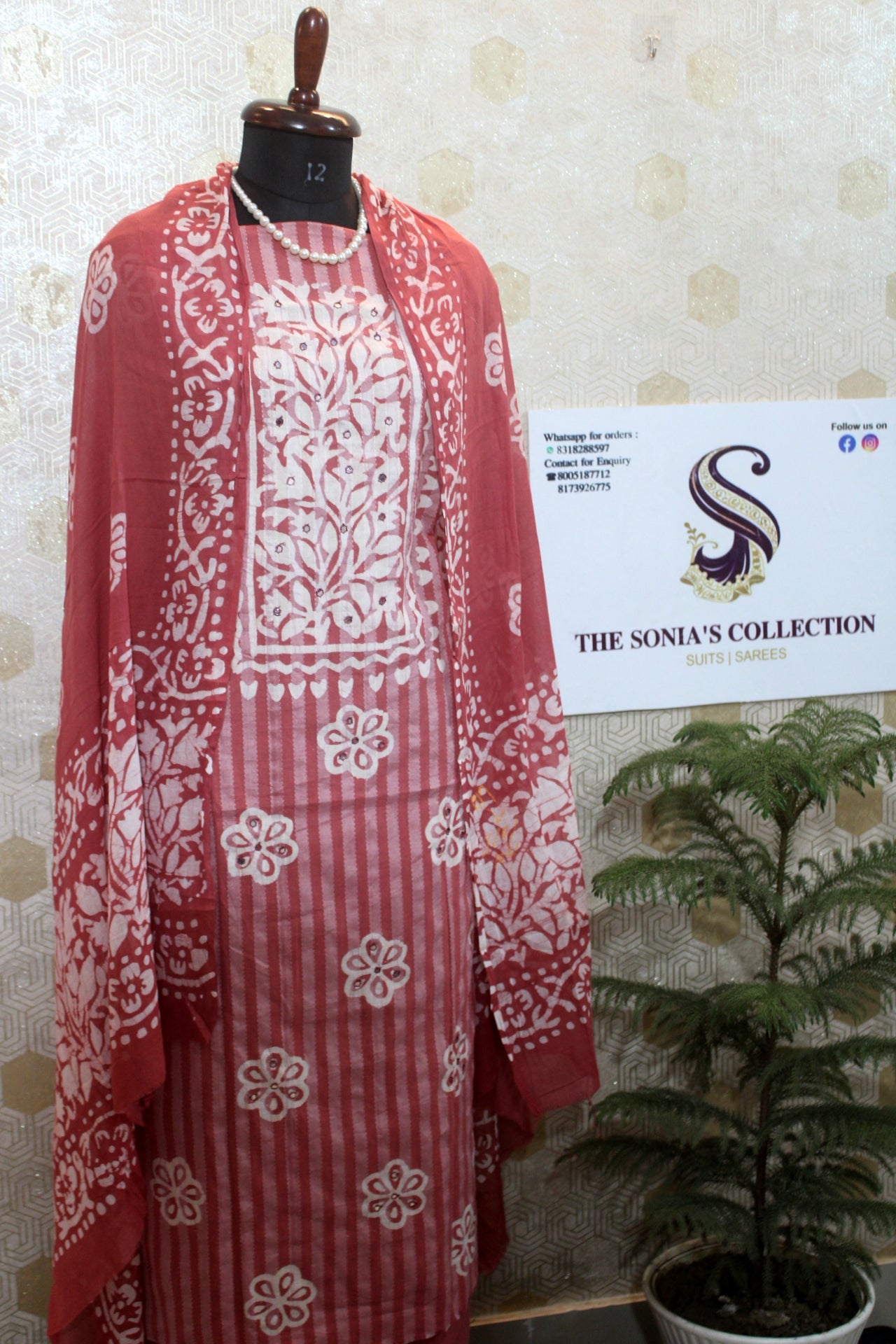 0027 - Red Cotton Suit