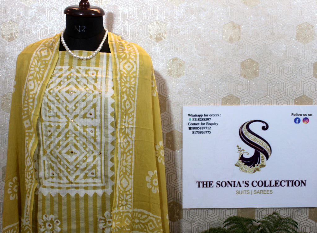 0028 - Yellow Cotton Suit