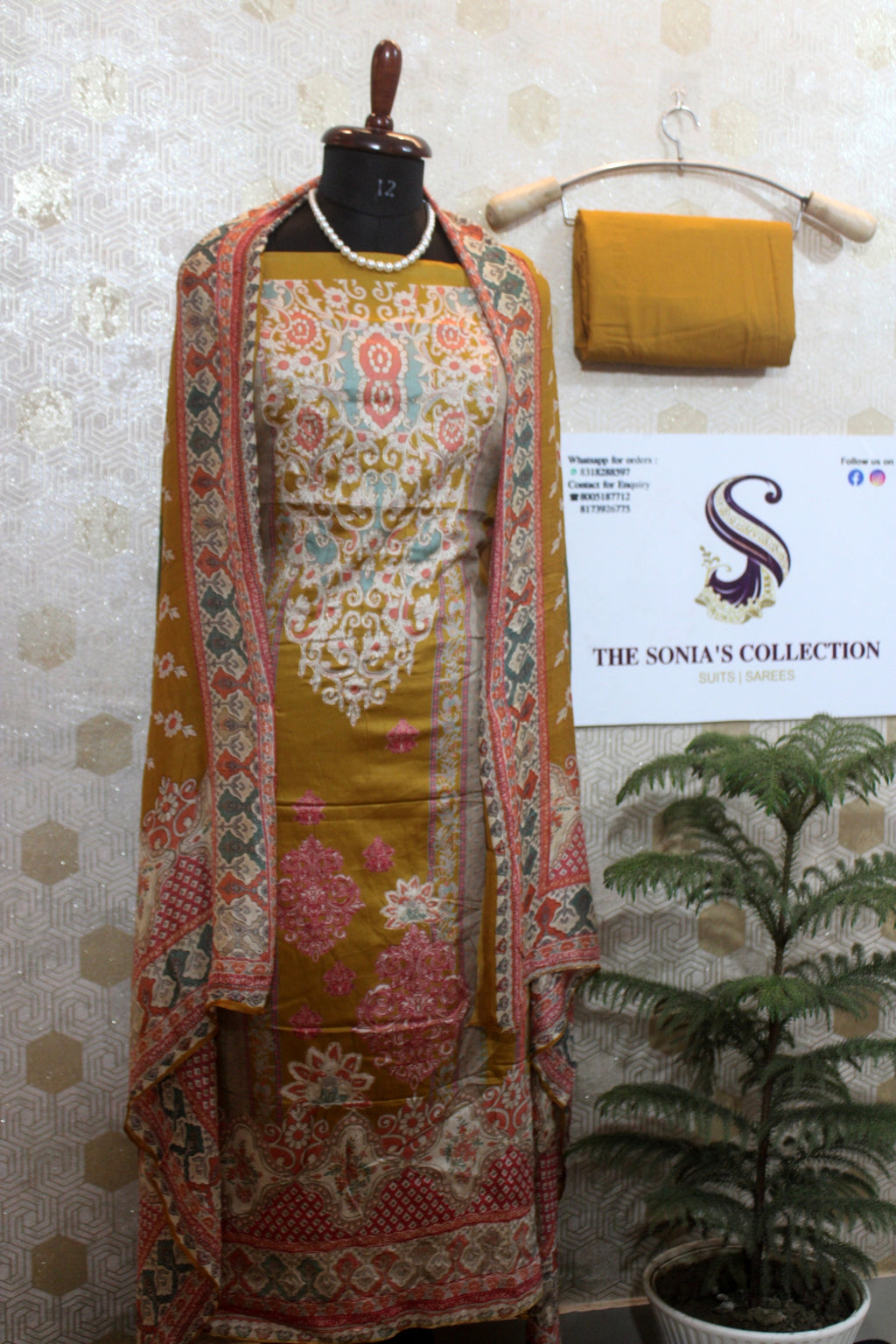 0029 - Mustard Pakistani Lawn Suit