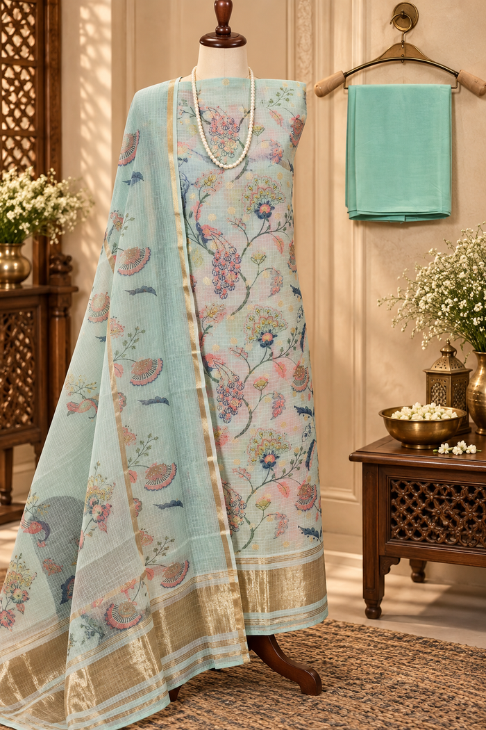 083- Sea Green Kota Doriya Suit
