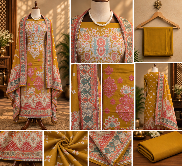 0029 - Mustard Pakistani Lawn Suit