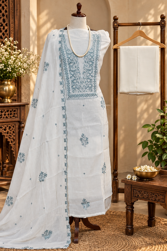 108- Green Mul Cotton Suit