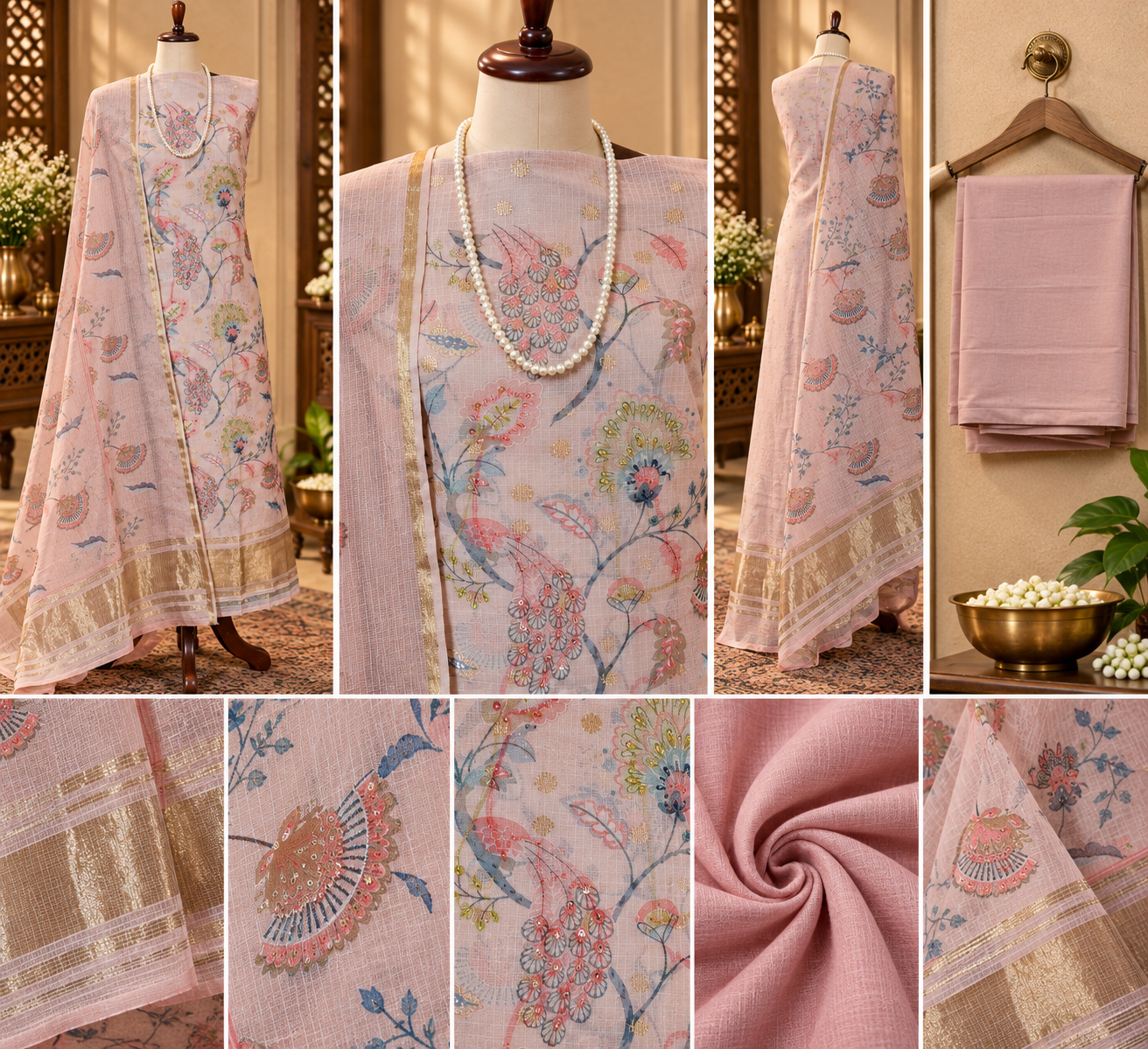 084-Peach Kota Doriya Suit