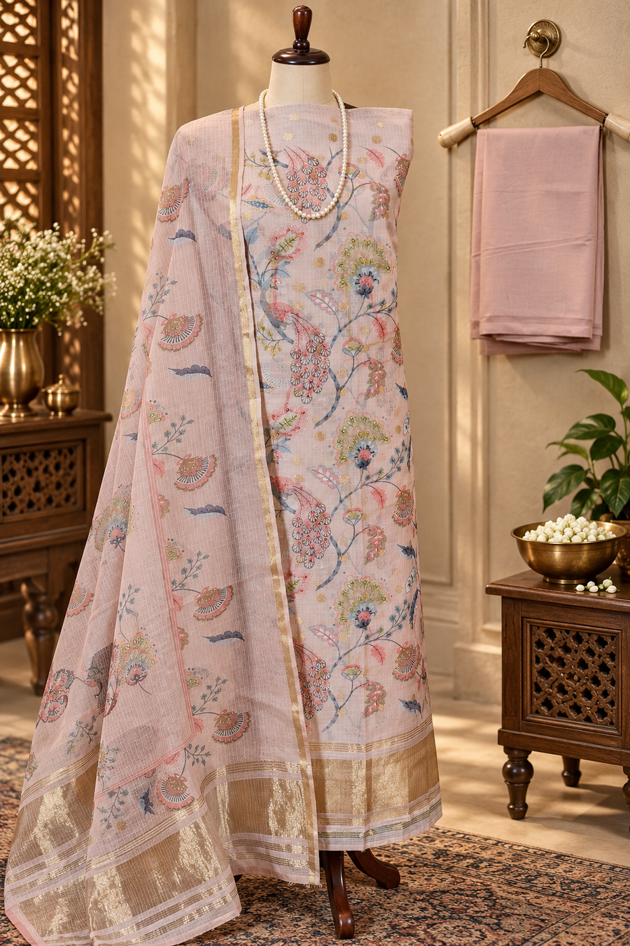 084-Peach Kota Doriya Suit