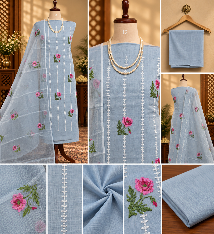 065-Grey Kota Doriya Suit